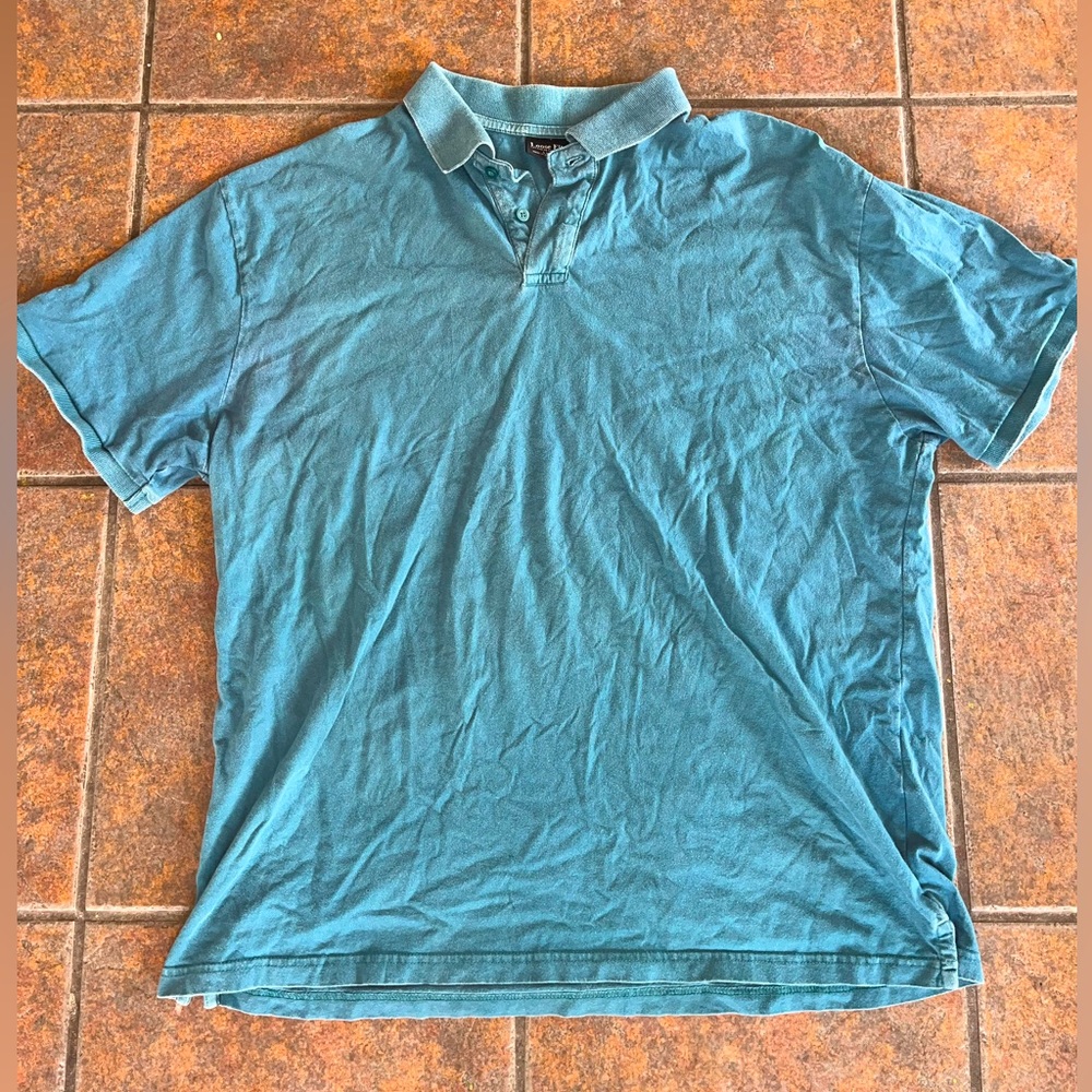 Loose-Fit Teal Green Polo Men’s Size Large
